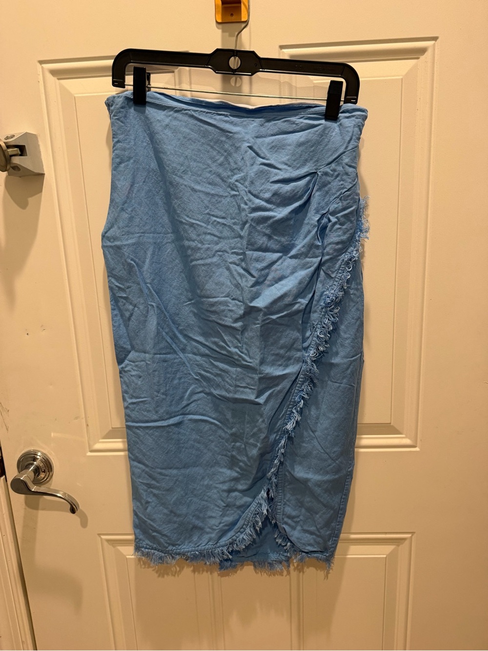 Simkhai Quinton Wrap Skirt In Pacific blue Sz M - Picture 2 of 5